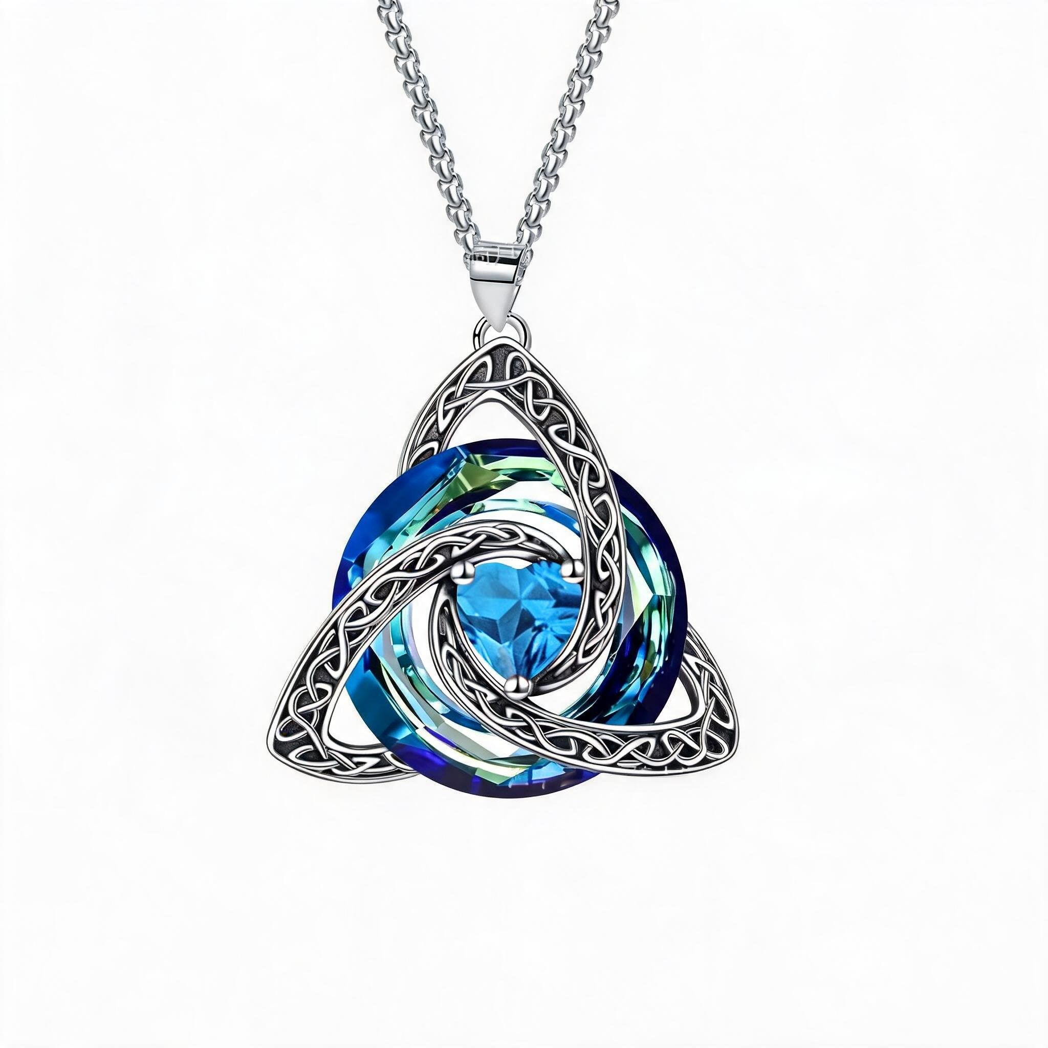 Last Day Promotion!💎 🍀Birthstone Celtic Trinity Knot Necklace ✨