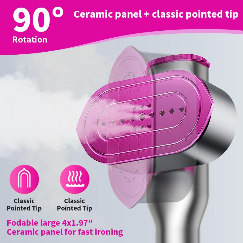 Dr.Flash Garment Steamer for Clothes, Portable Travel Clothing Steamer Iron, 7 Mode with LED Display, 5s Fast Heating, 90° Swivel Handle, New Year Gift,Summervibes summerwins