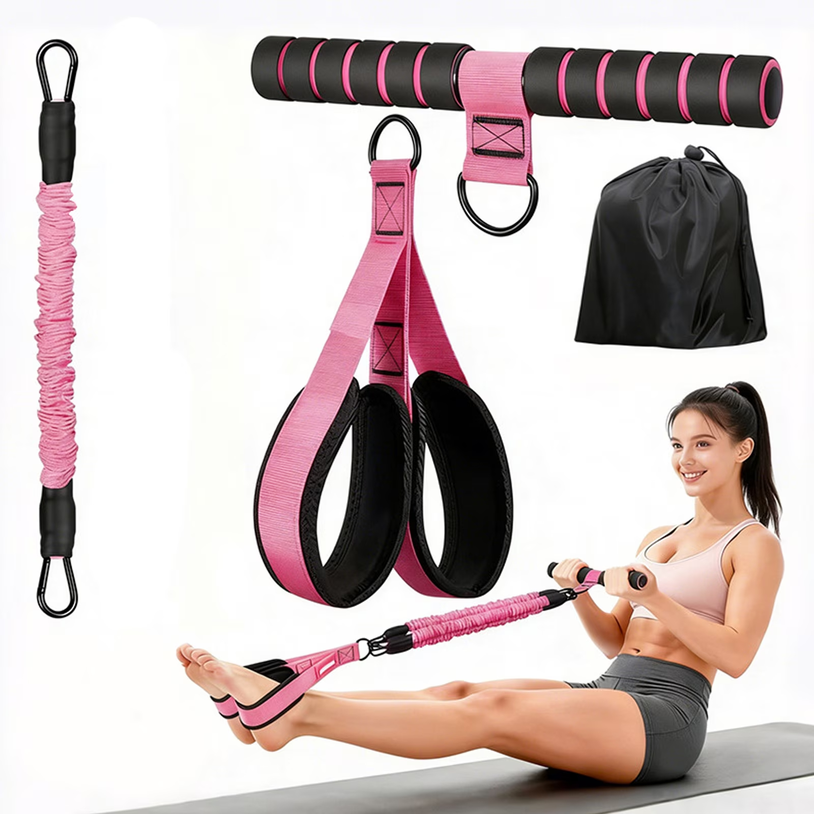 AddWin L10 Resistance Pedal Bands Full-Body Workout Kit