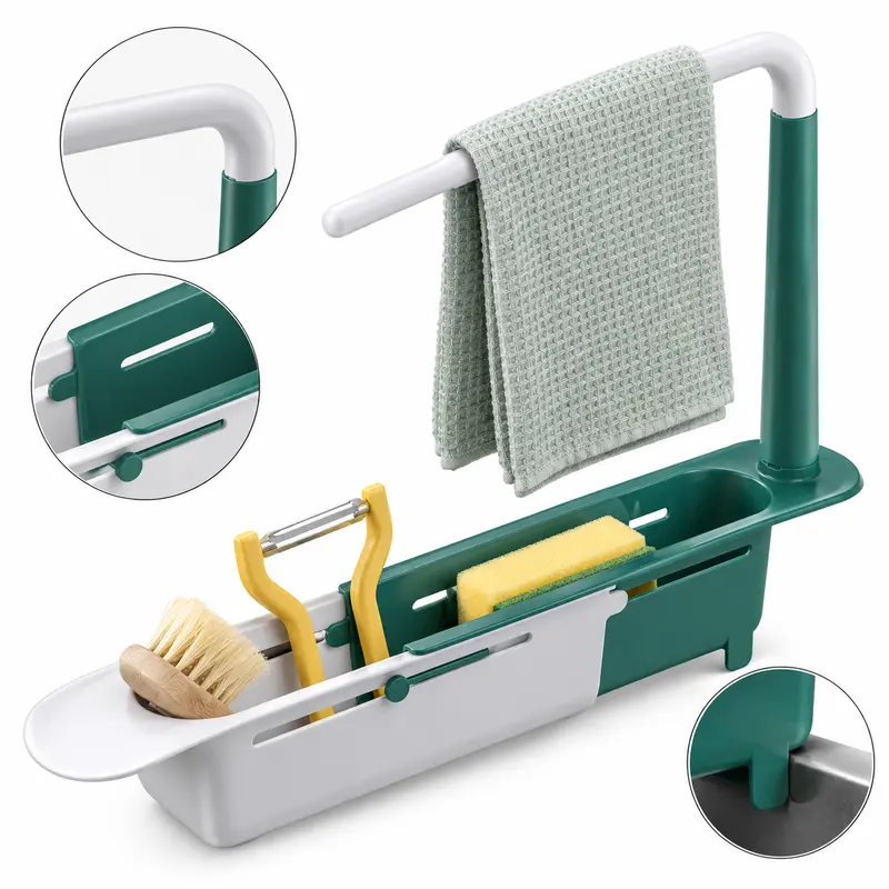 Adjustable Under-Sink Telescopic Storage Rack