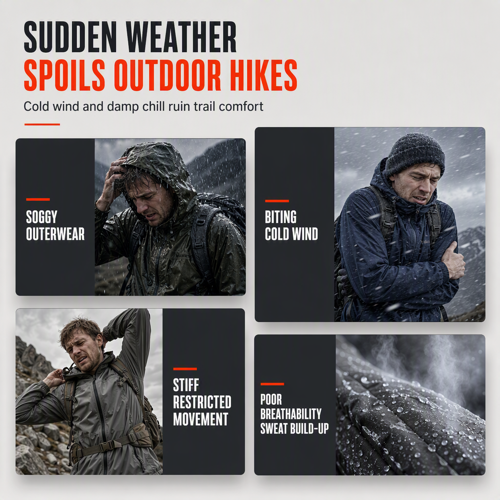 🍁🧥 Men's Outdoor Windbreaker with Detachable Hood