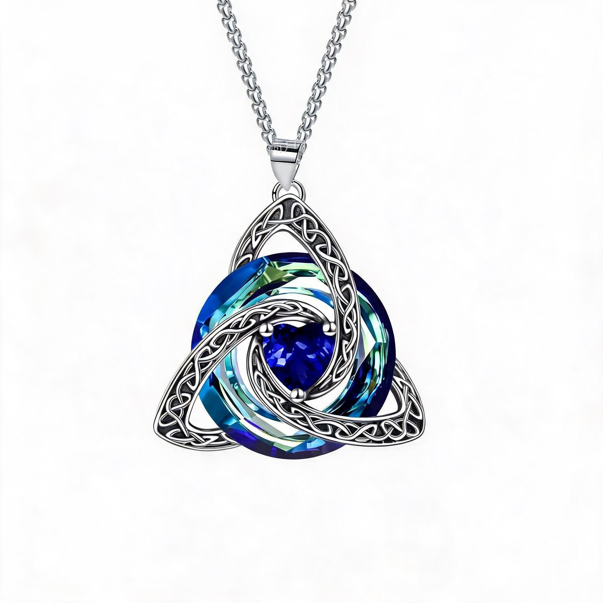 Last Day Promotion!💎 🍀Birthstone Celtic Trinity Knot Necklace ✨