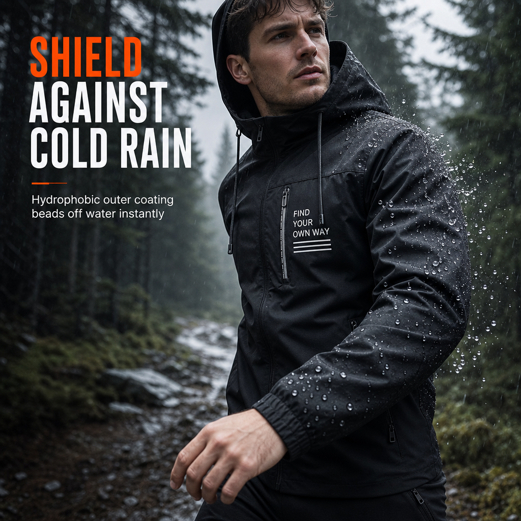 🍁🧥 Men's Outdoor Windbreaker with Detachable Hood