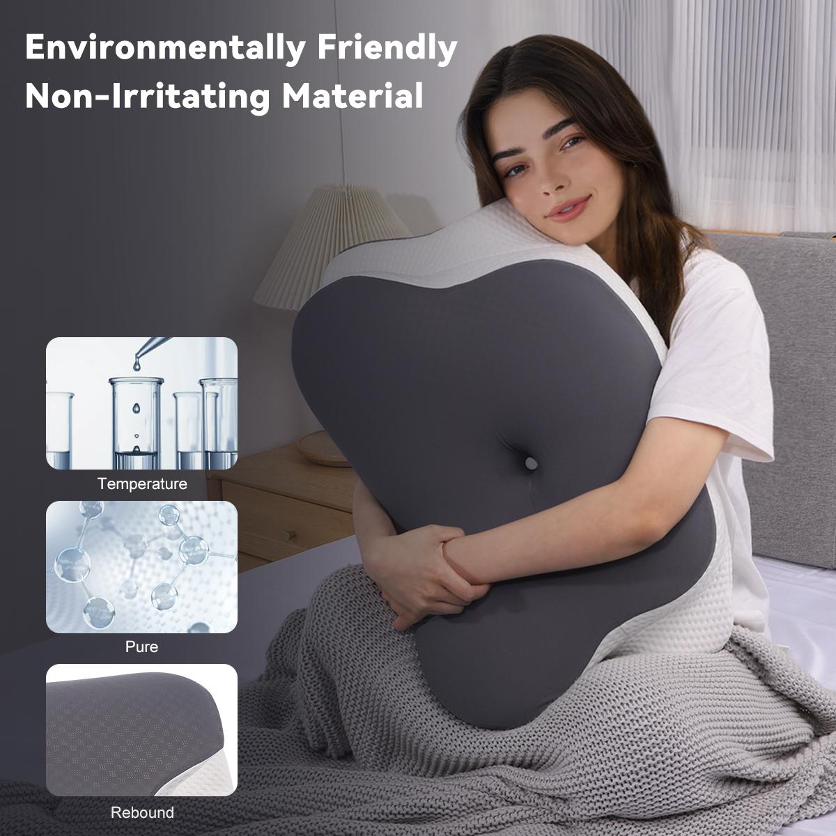 VIPfree Cooling Memory Neck Pillow, Adjustable Ergonomic Memory Foam Neck Pillows, Cervical Support, Breathable & Removable Pillowcase, Mother's Gift summerwins VIPfree Cooling Memory Neck Pillow, Adjustable Ergonomic Memory Foam Neck Pillows, Cervical Support, Breathable & Removable Pillowcase, Mother's Gift summerwins