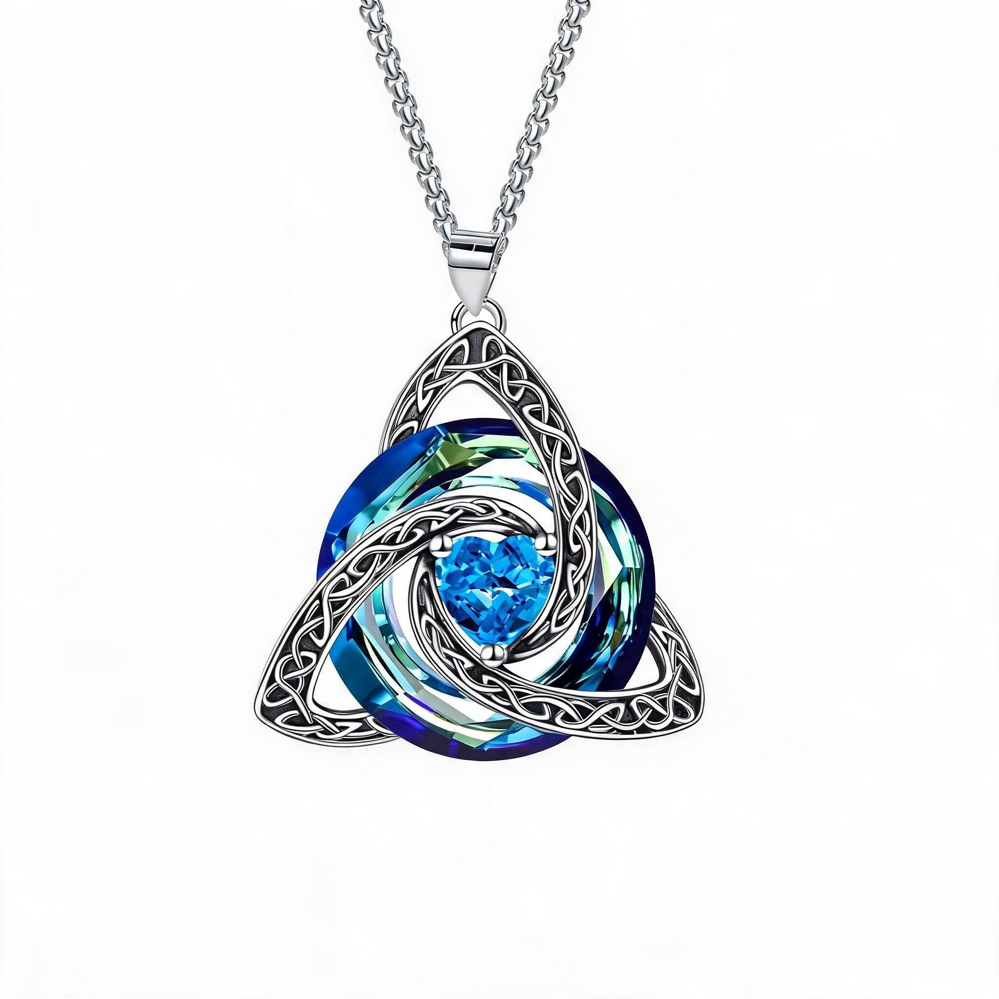 Last Day Promotion!💎 🍀Birthstone Celtic Trinity Knot Necklace ✨