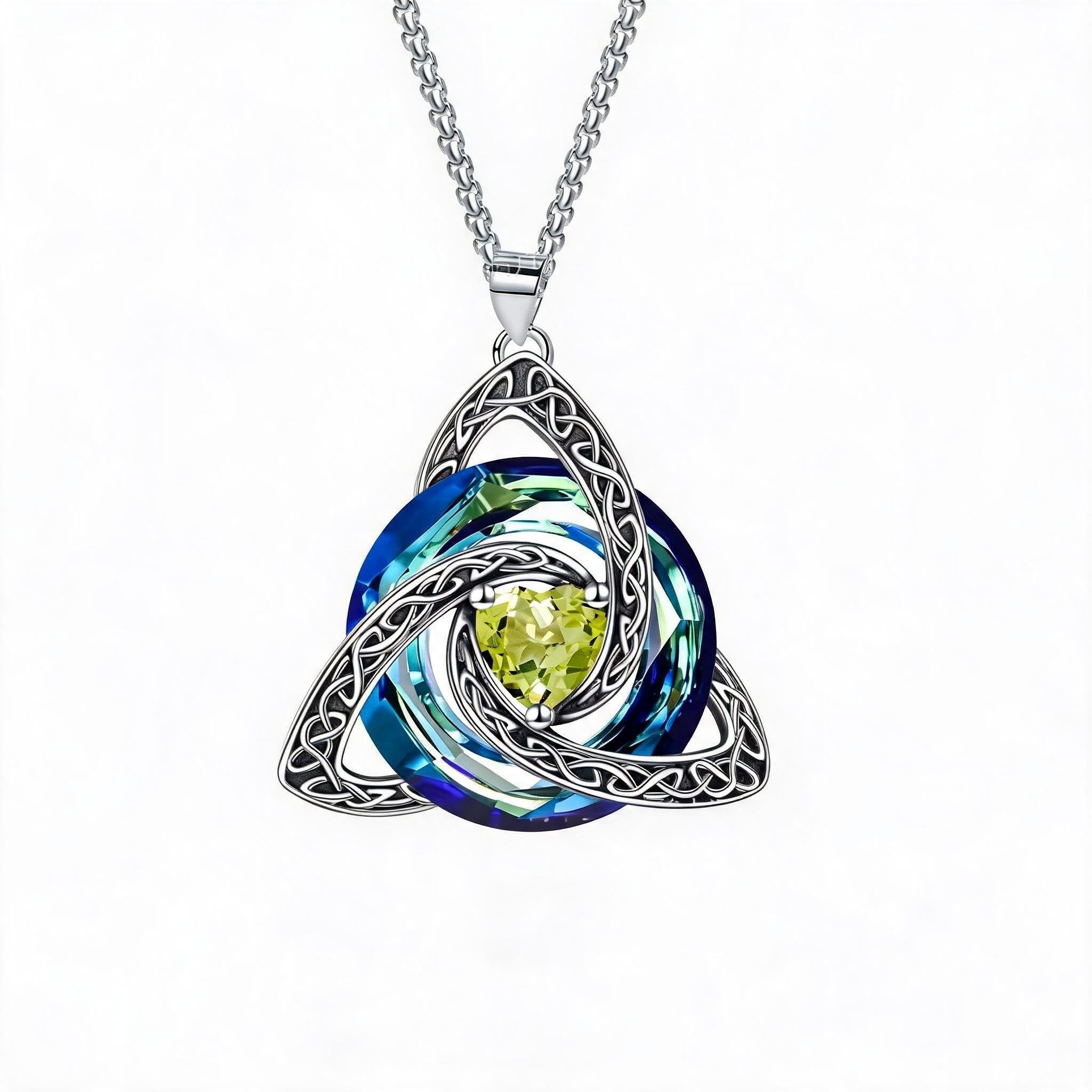 Last Day Promotion!💎 🍀Birthstone Celtic Trinity Knot Necklace ✨