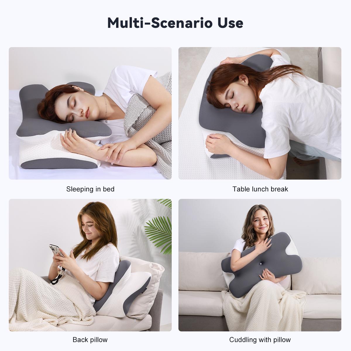 VIPfree Cooling Memory Neck Pillow, Adjustable Ergonomic Memory Foam Neck Pillows, Cervical Support, Breathable & Removable Pillowcase, Mother's Gift summerwins VIPfree Cooling Memory Neck Pillow, Adjustable Ergonomic Memory Foam Neck Pillows, Cervical Support, Breathable & Removable Pillowcase, Mother's Gift summerwins