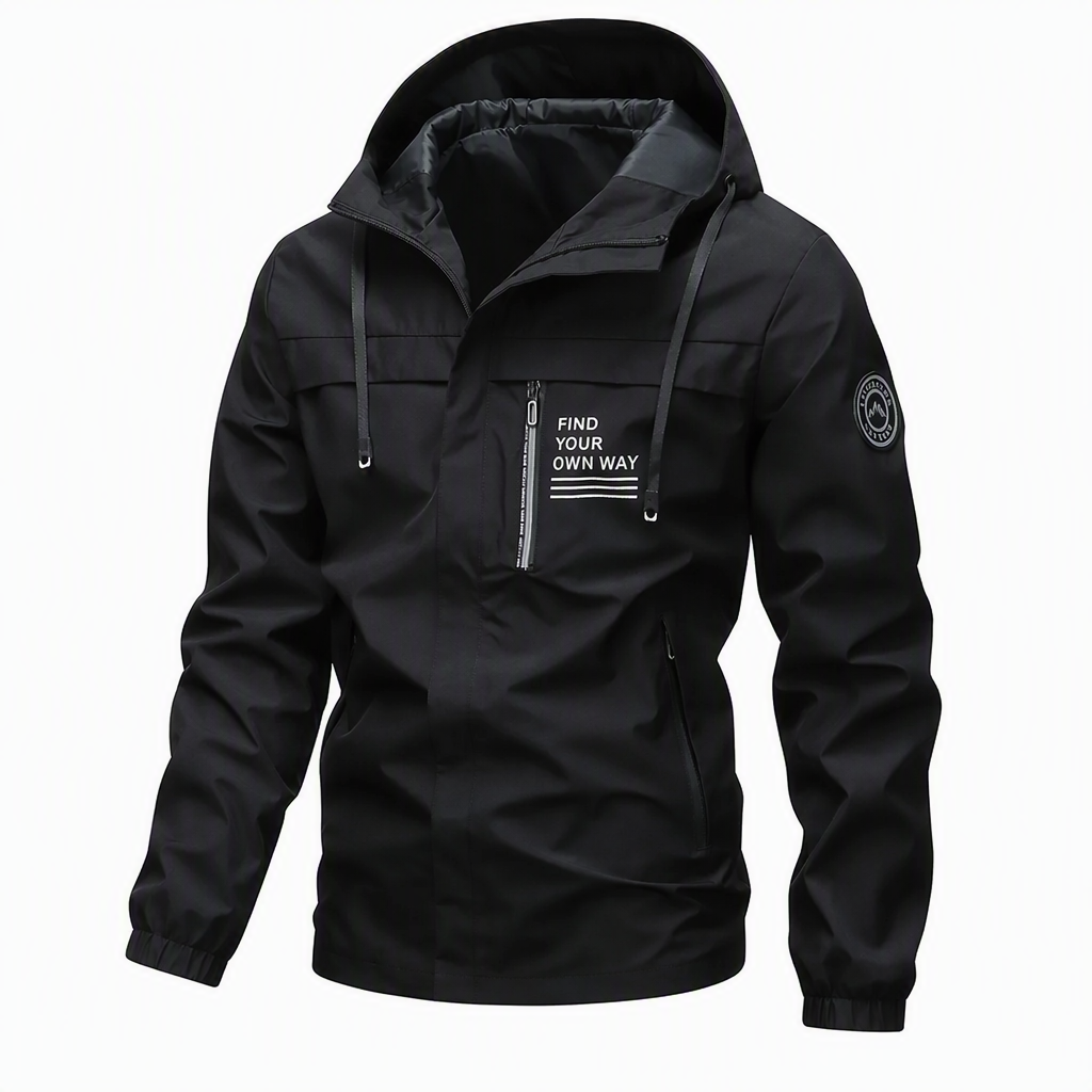 🍁🧥 Men's Outdoor Windbreaker with Detachable Hood