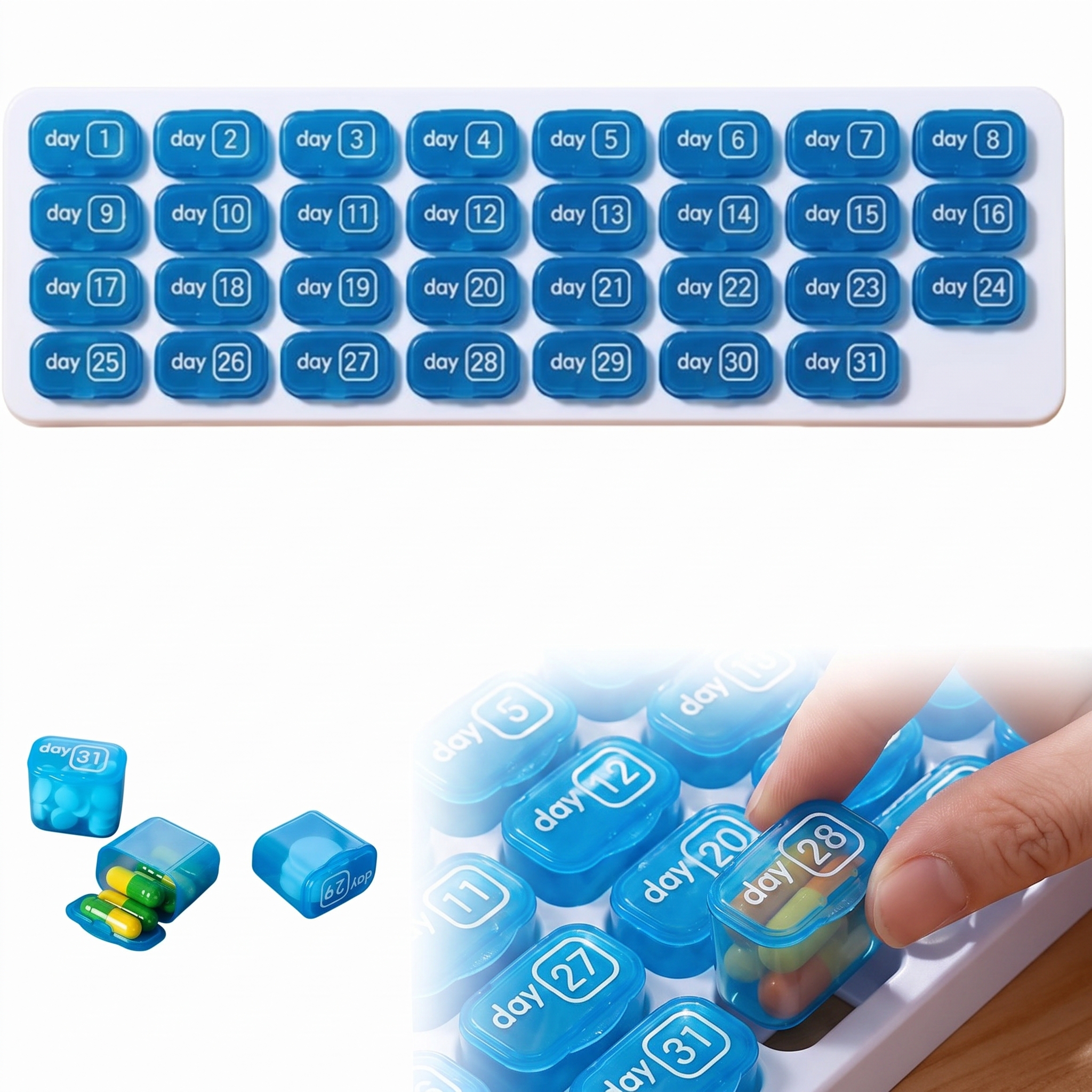31-Day Pill Organizer Tray