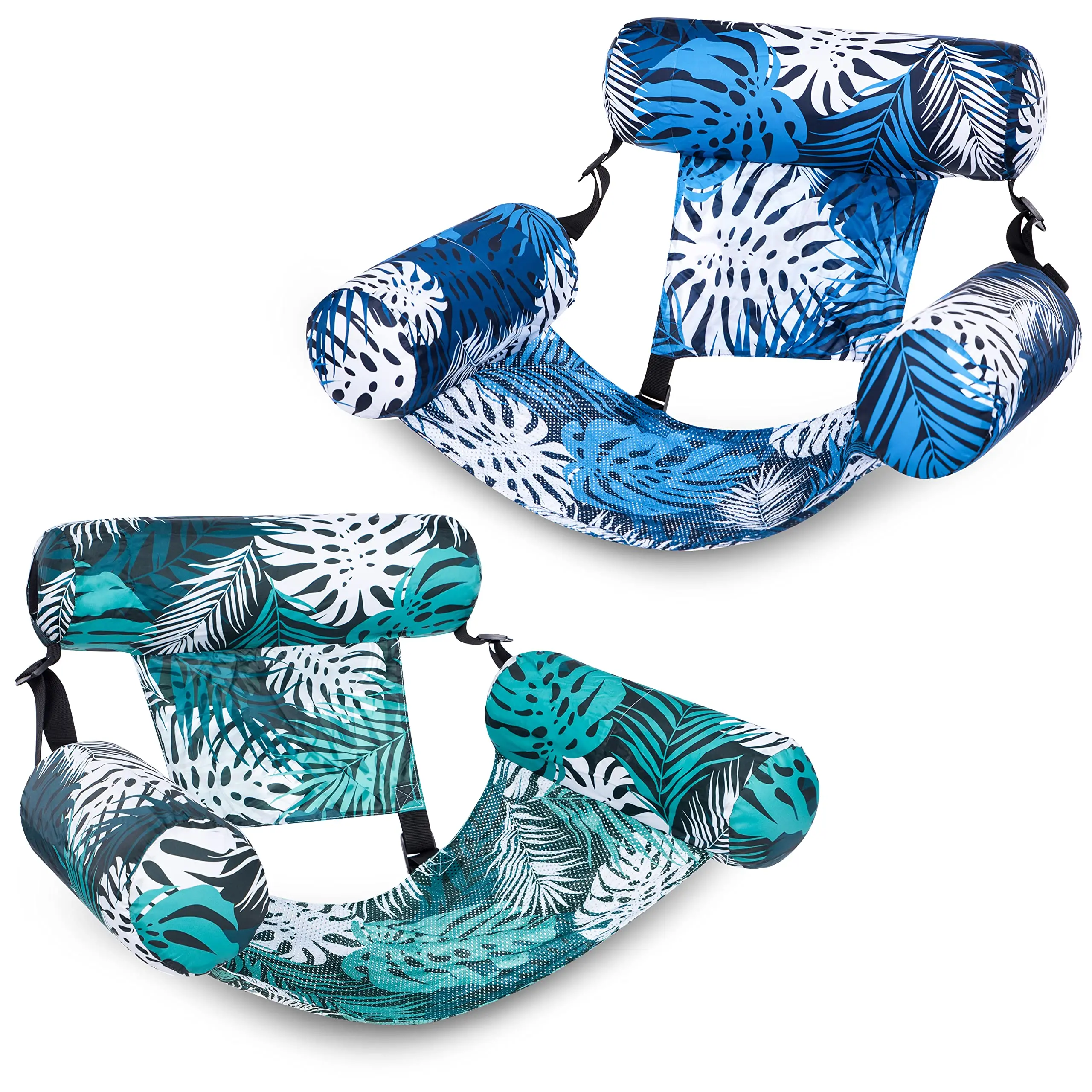 Inflatable Pool Floats - 2 Pack Floating Lounge Chairs