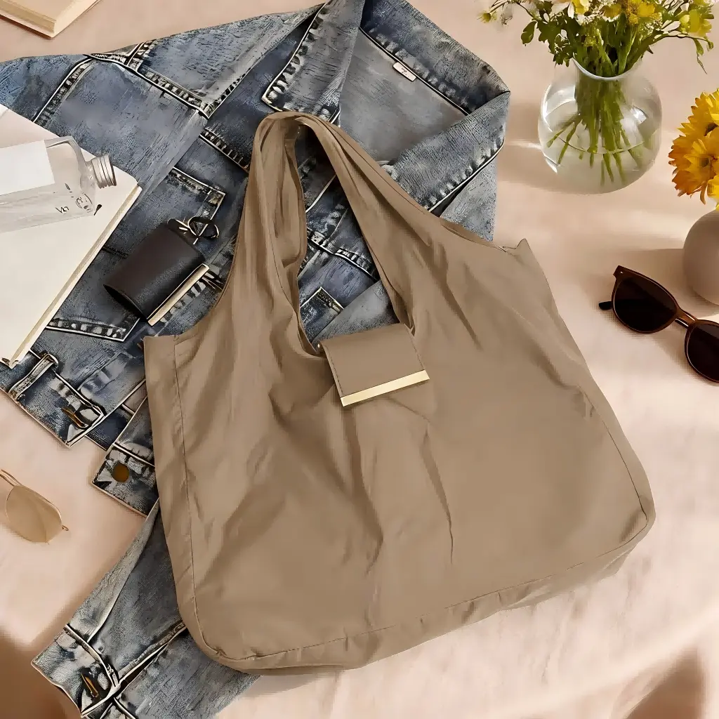 Foldable Keychain Tote Bag for Shopping & Travel