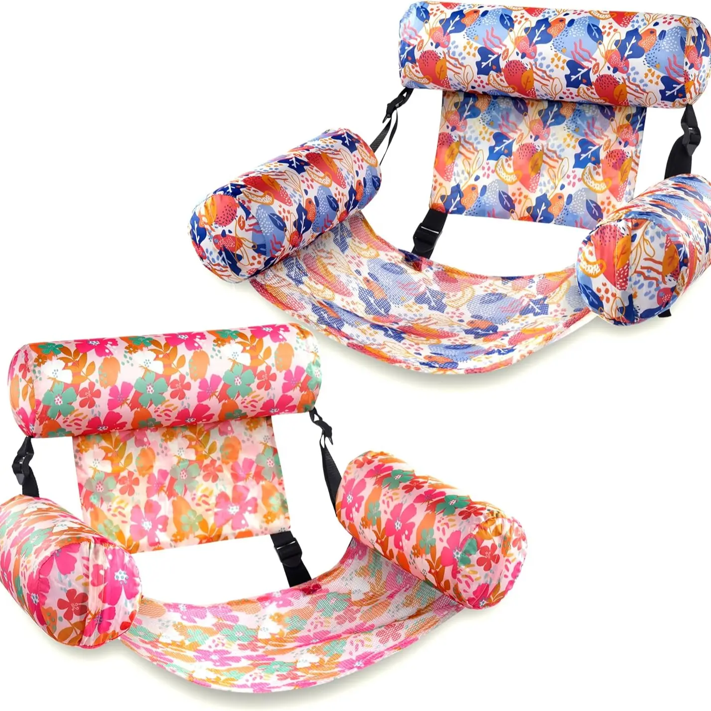 Inflatable Pool Floats - 2 Pack Floating Lounge Chairs