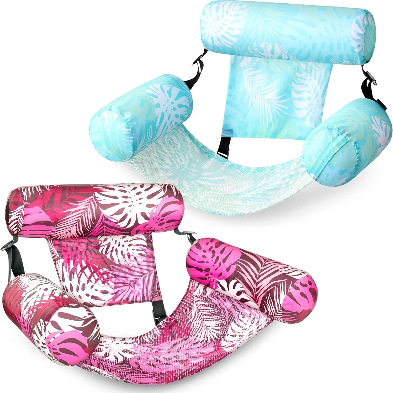 Inflatable Pool Floats - 2 Pack Floating Lounge Chairs