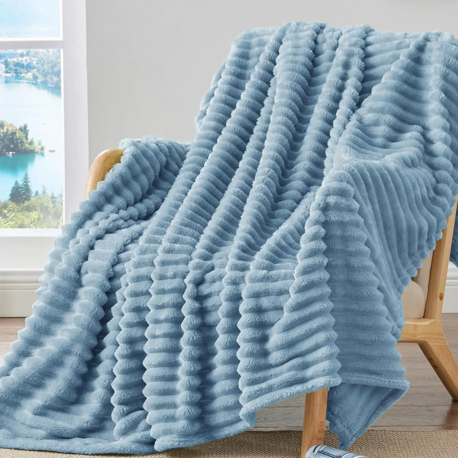 Fleece Cozy Blanket 300GSM Soft Warm Fluffy