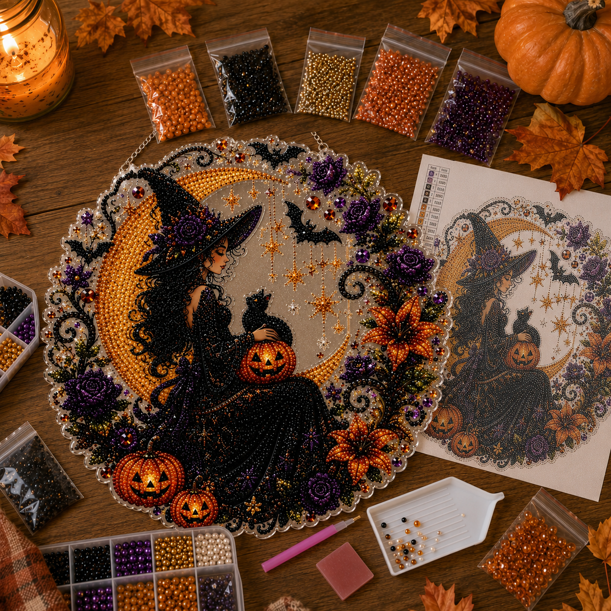 ✨🎃HalloweenPearl Art Hanging Ornament Kit👻