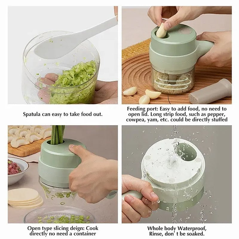 Rechargeable Hand‑Held Wireless Vegetable Cutter, Portable Mini Electric Food Chopper for Kitchen