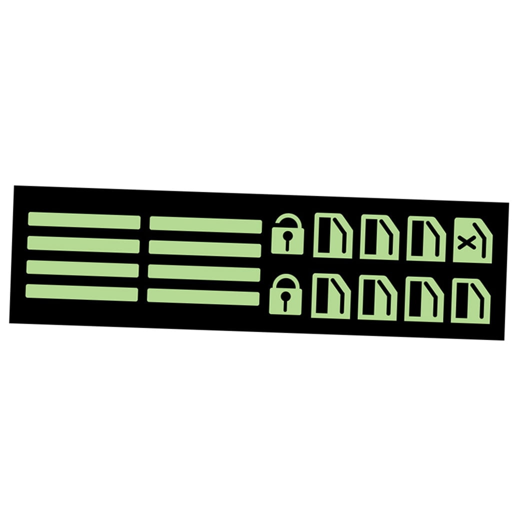 Green Fluorescent Car Window Stickers for Decor Safe and Eco Friendly Use 1 Set