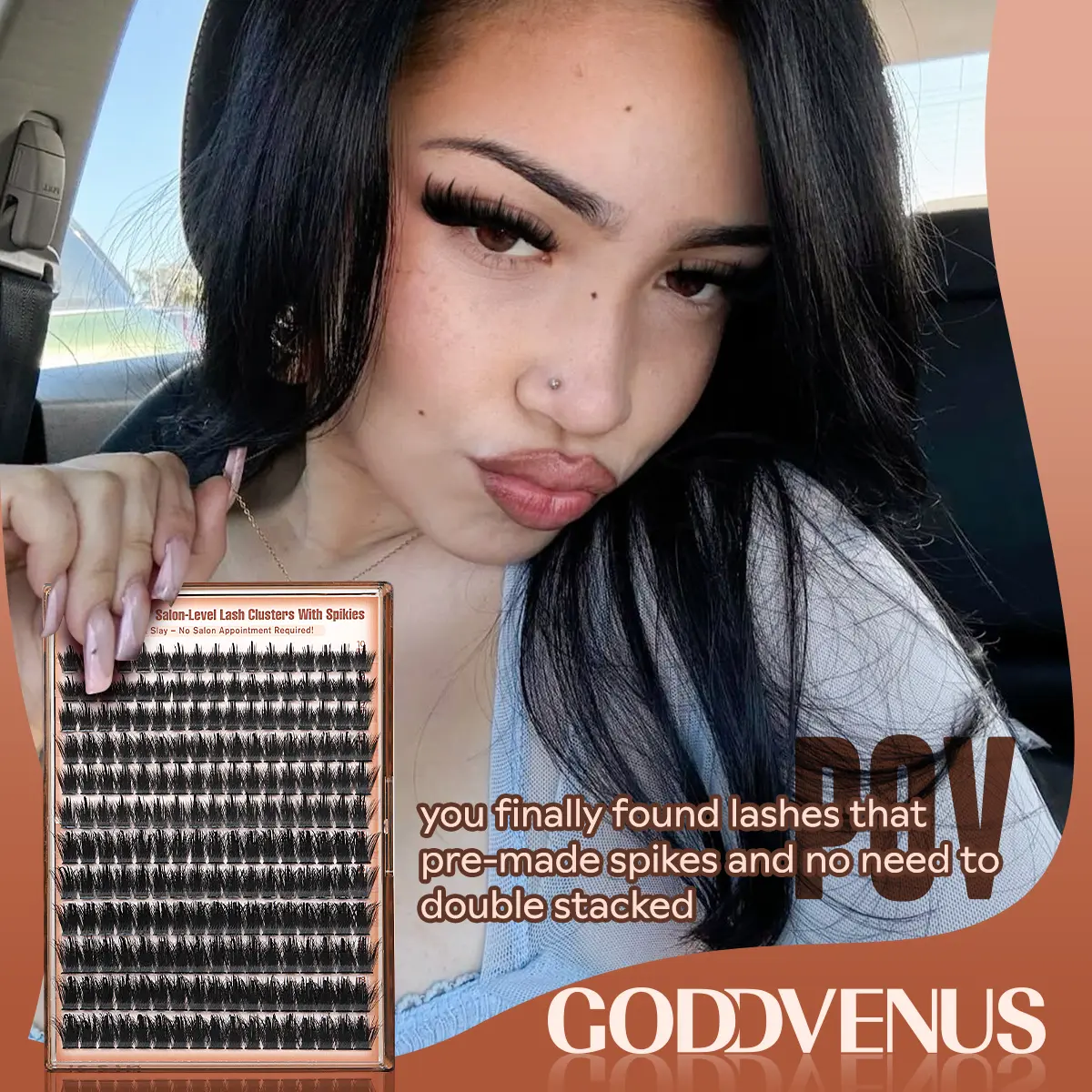Goddvenus Spiky Manga Lash Clusters 204 Pcs Faux Mink Eyelashes