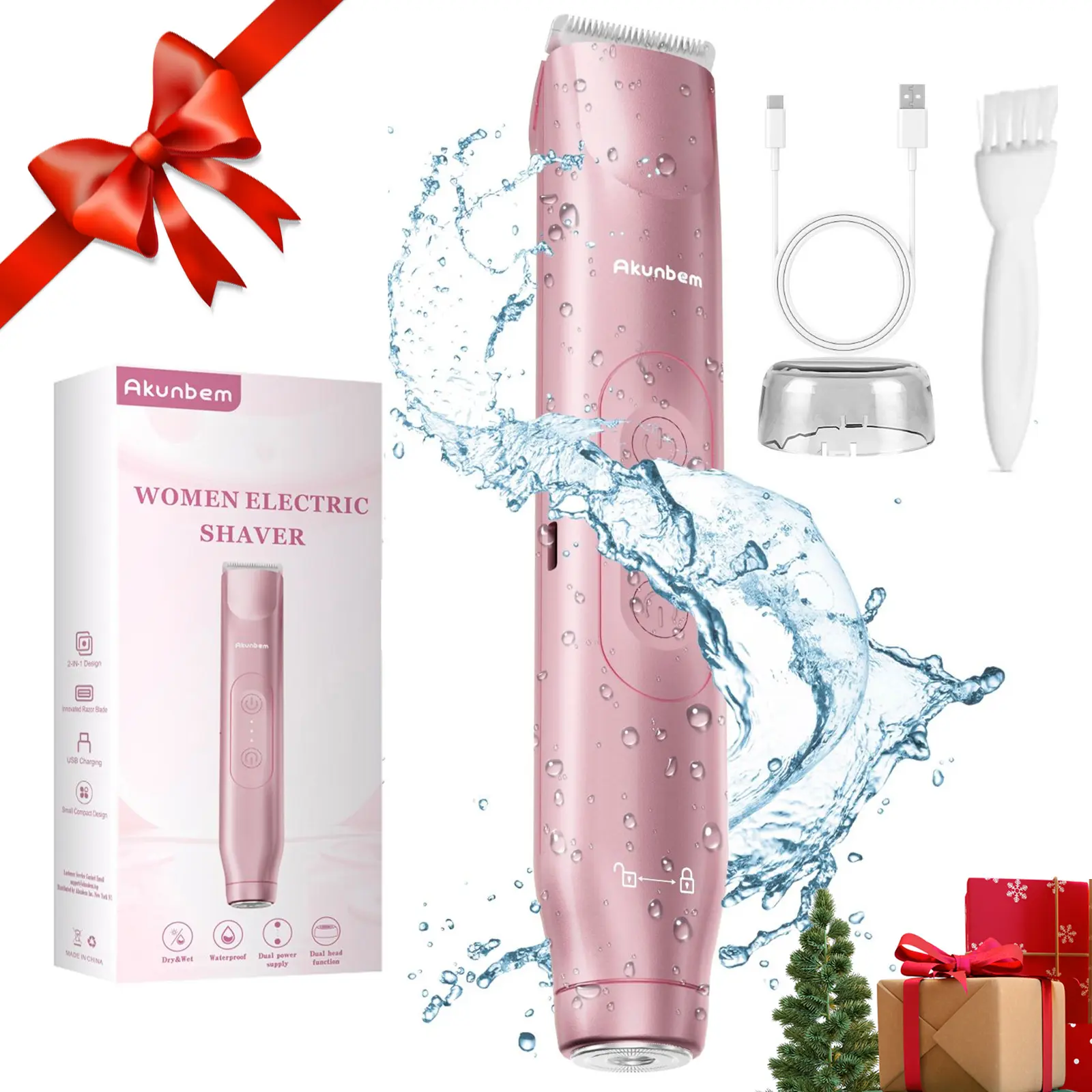 2-in-1 Bikini Trimmer for Women - Rechargeable Shaver
