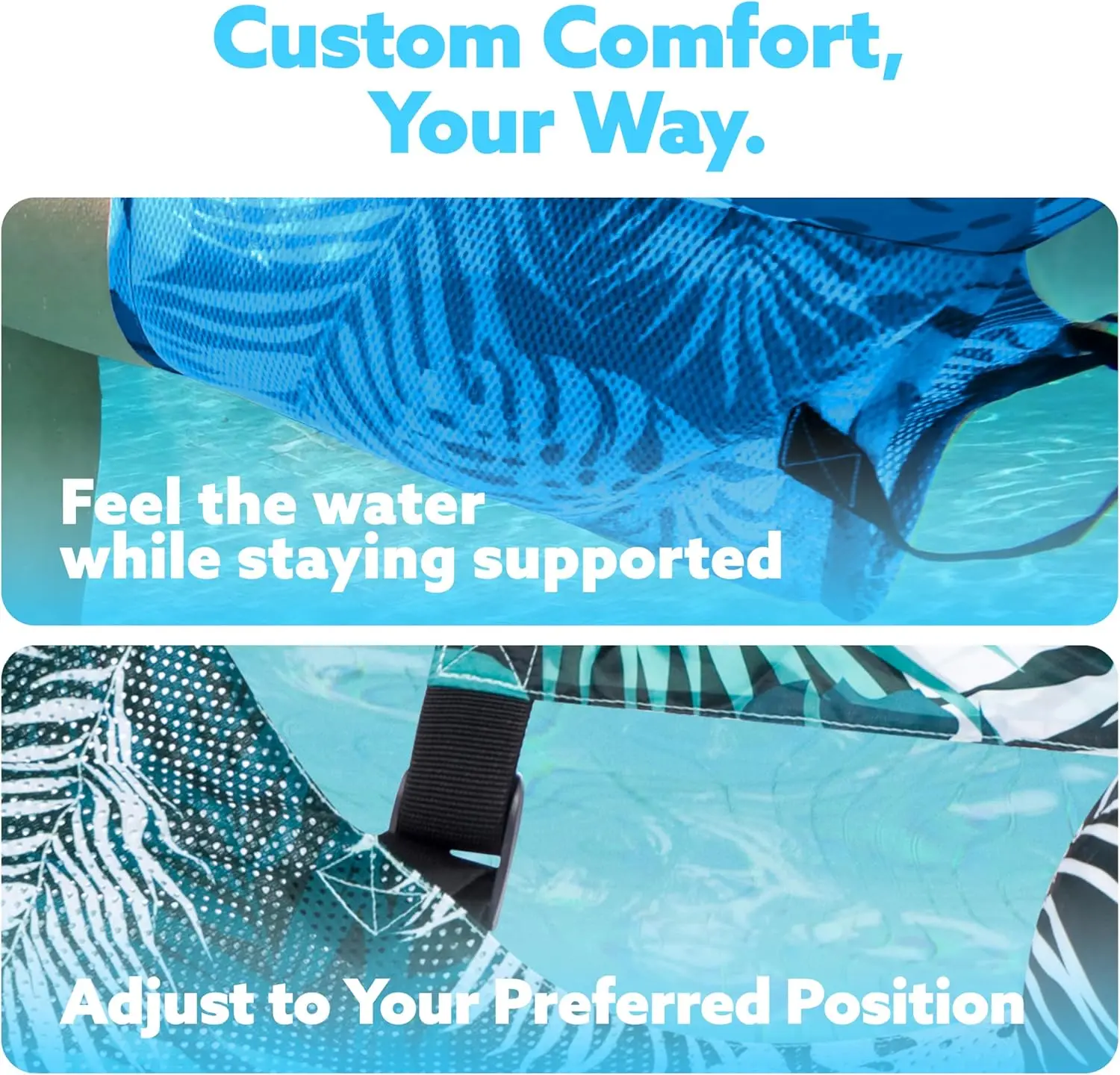 Inflatable Pool Floats - 2 Pack Floating Lounge Chairs