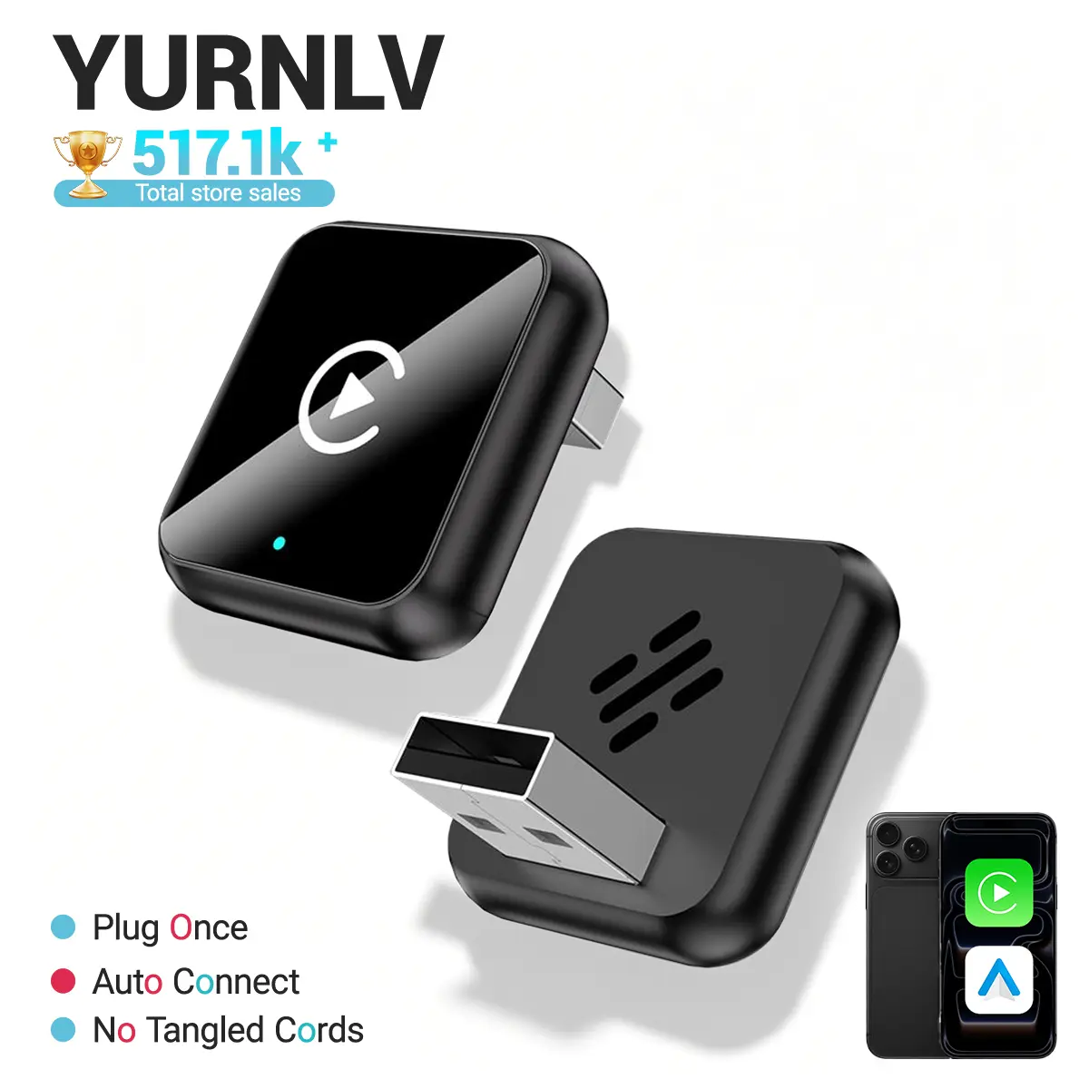 2025 Wireless CarPlay Adapter - Fast Connection & Hands-Free