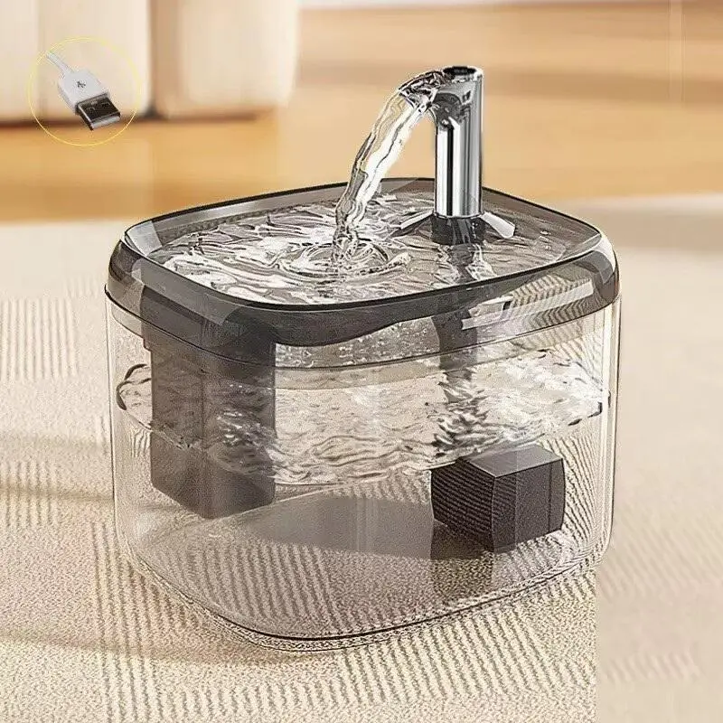 1.5L USB Cat & Small Dog Water Fountain with Filter