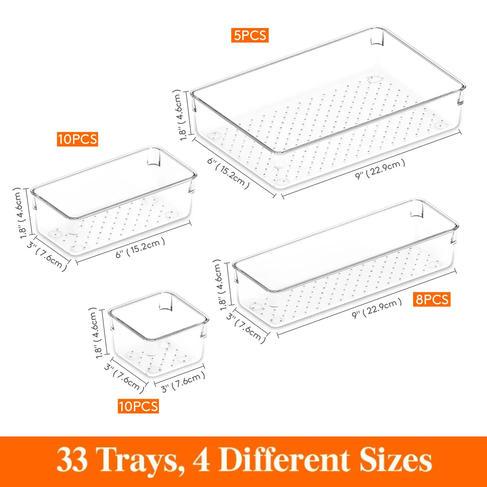 Vanity Drawer Organizer for Makeup & Jewelry
