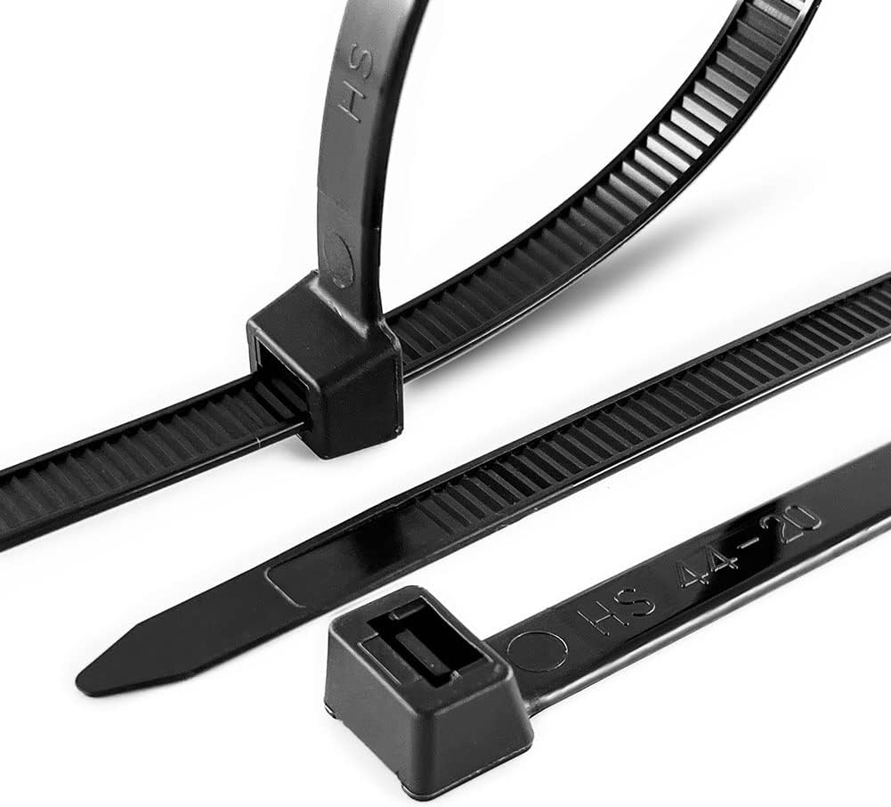 Metal Zip Ties Stainless Steel Cable Tie 11.8 Inch (100 Pack) Extra Heavy Duty Self-Locking Strap Ties 225 Lbs Perfect for Exhaust,Fence Outdoor,Automotive