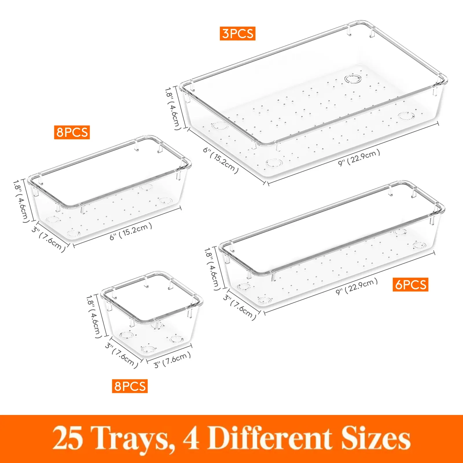 Lifewit Vanity Drawer Organizer for Makeup & Jewelry