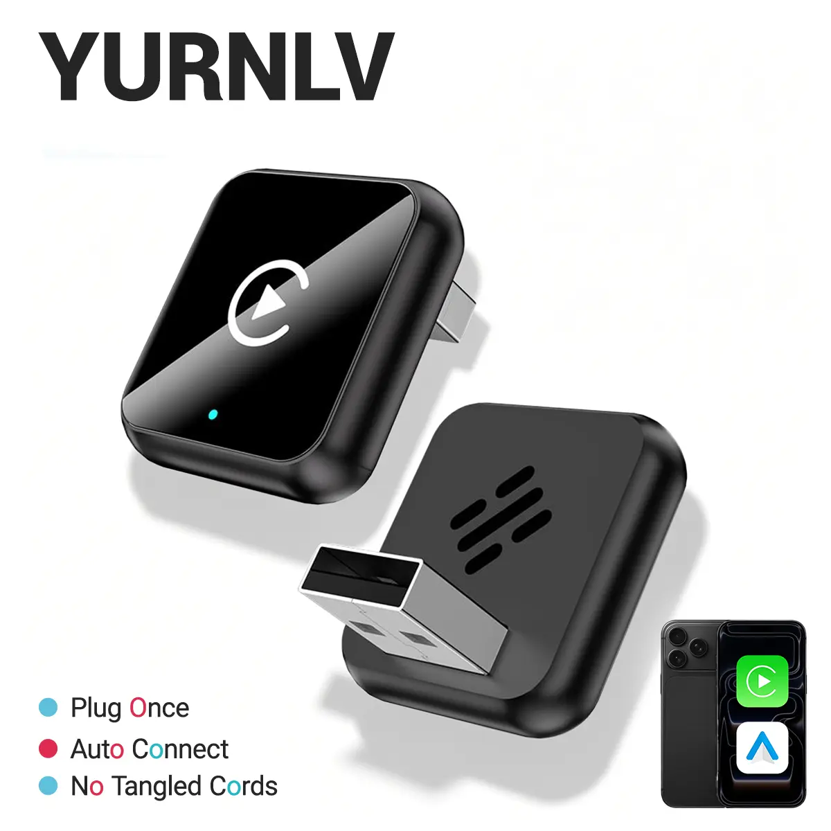 2025 Wireless CarPlay Adapter - Fast Connection & Hands-Free