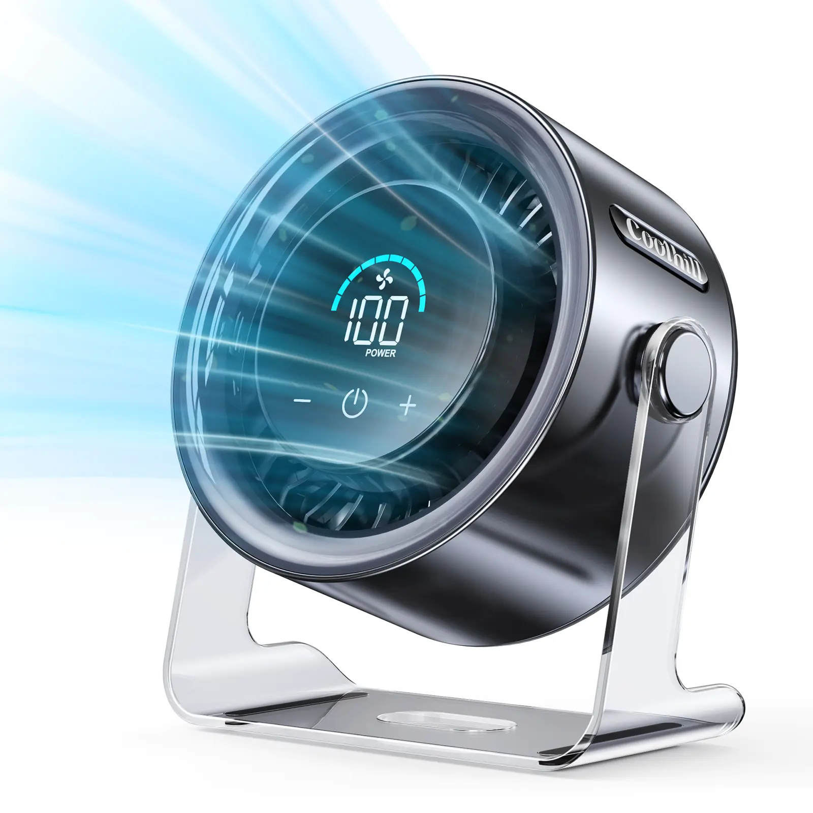 Turbo Table Fan - 100-Speed Quiet Cooling