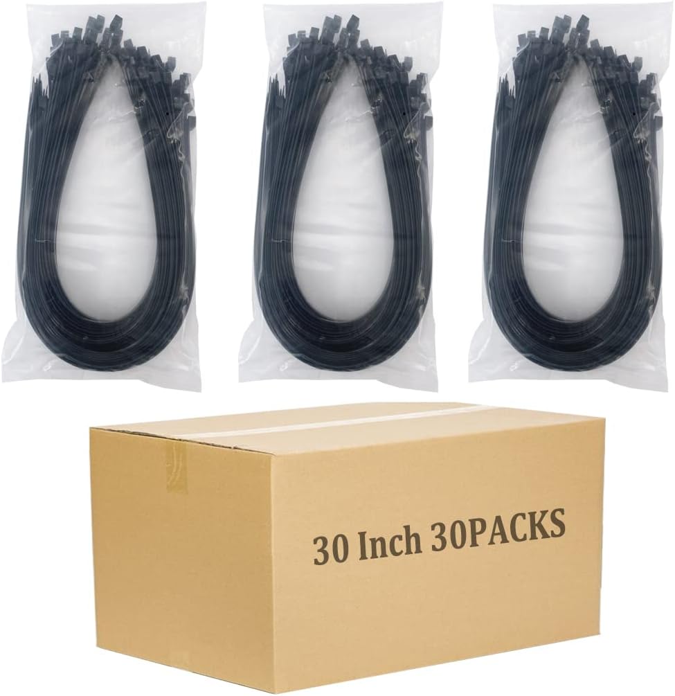 Metal Zip Ties Stainless Steel Cable Tie 11.8 Inch (100 Pack) Extra Heavy Duty Self-Locking Strap Ties 225 Lbs Perfect for Exhaust,Fence Outdoor,Automotive