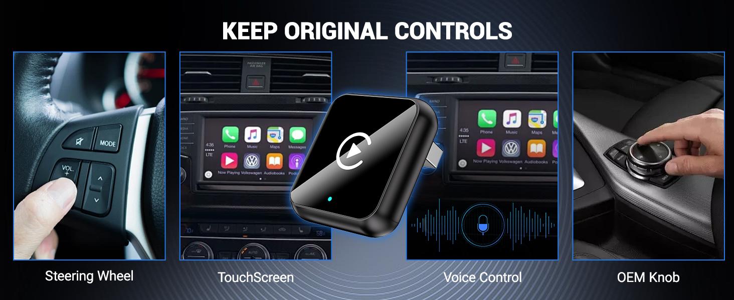 【Summervibes】Yurnlv 2026 Wireless carplay Adapter for iPhone/Android ,Hands-Free Call wireless adapter Electronic Charger carplay dongle