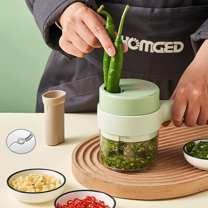 Rechargeable Hand‑Held Wireless Vegetable Cutter, Portable Mini Electric Food Chopper for Kitchen