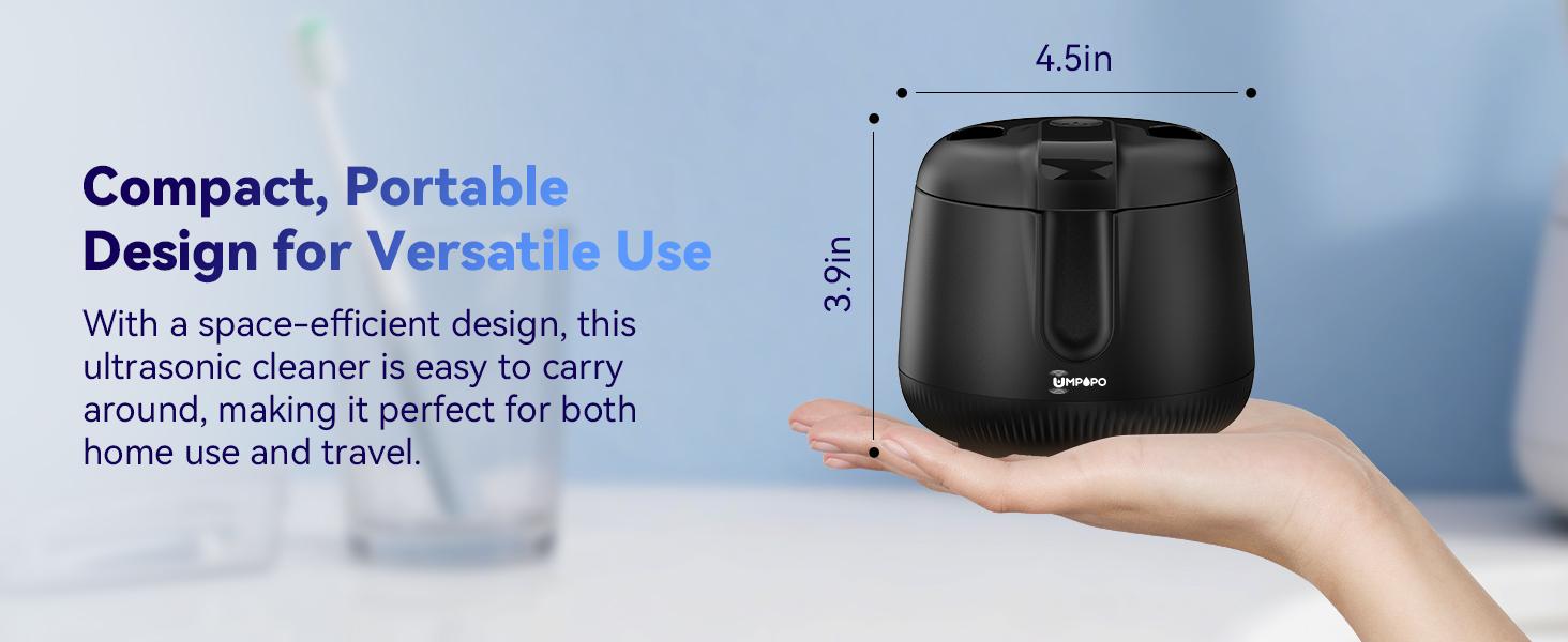 UMPOPO Ultrasonic Retainer Cleaner Machine 48kHz, Dental Cleaning Pod, Ultrasonic Retainer cleaner for Dentures, Aligners, Mouth Guards, Night Guards, Toothbrush Heads and Jewelry with 200ML Capacity UMPOPO Ultrasonic Retainer Cleaner Machine 48kHz, Dental Cleaning Pod, Ultrasonic Retainer cleaner for Dentures, Aligners, Mouth Guards, Night Guards, Toothbrush Heads and Jewelry with 200ML Capacity