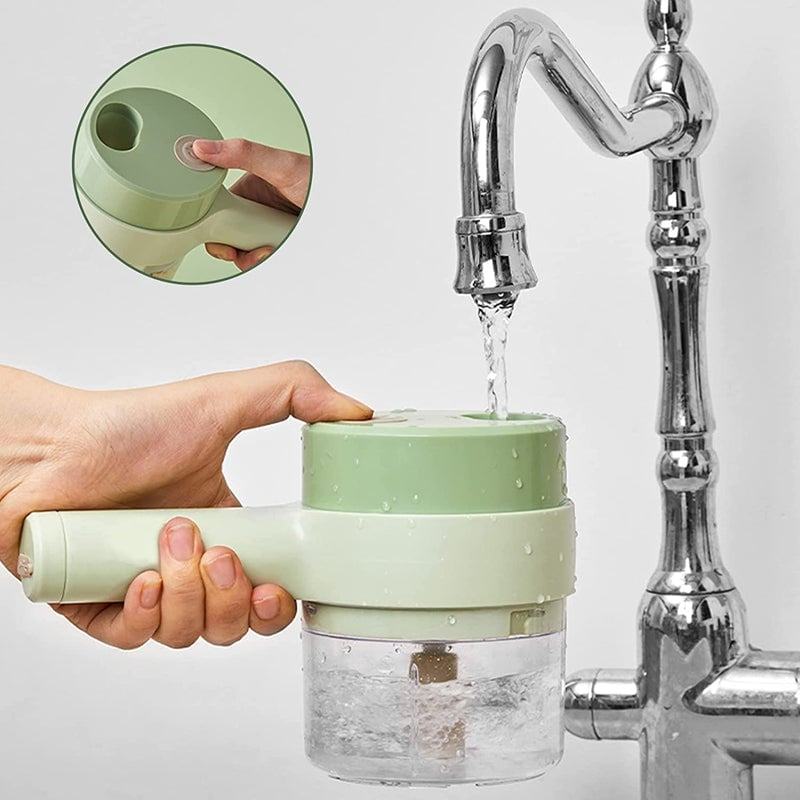 Rechargeable Hand‑Held Wireless Vegetable Cutter, Portable Mini Electric Food Chopper for Kitchen
