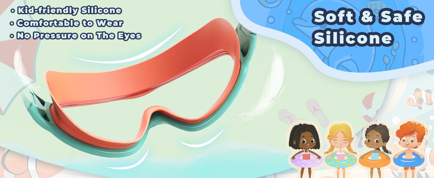 MARISUN 2 Pack Kids Swim Goggles for 3-15+ UV Protection Anti-Fog High Definition Waterproof Adjustable Goggles for Boys and Girls - Safety anti-uv swimming goggles swim glass anti-fog with Earplugs & Nose Clip,for Lake,Beach, Summer Party