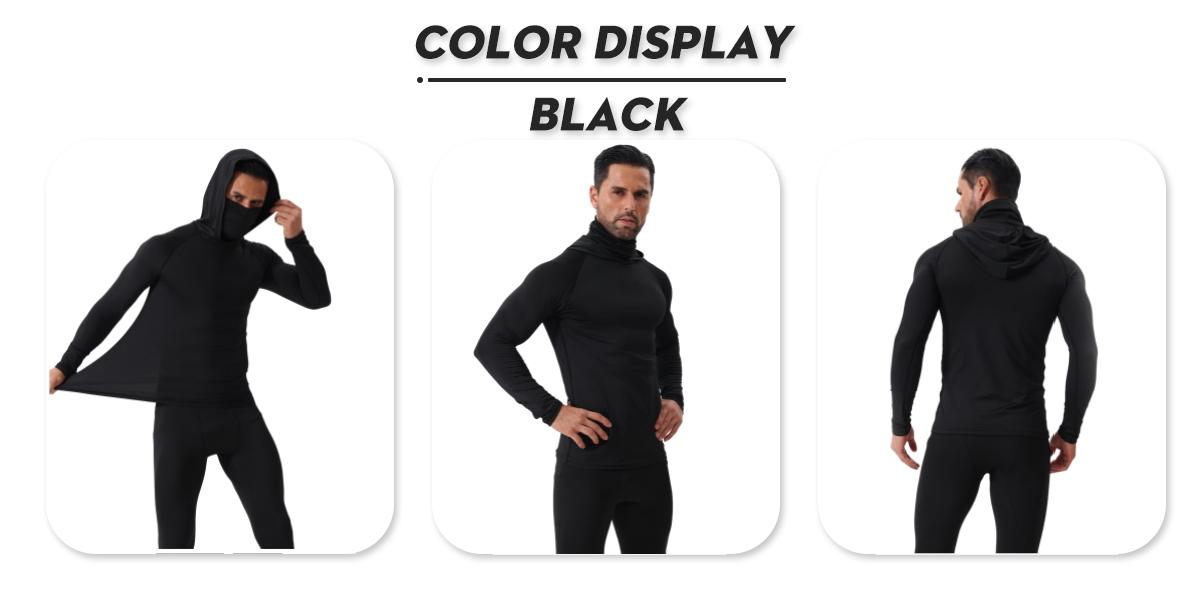 OKP 6-Piece Men's Casual Hoodie Pullovers Blue Black Light Gray Slim Fit Long Sleeve Lightweight UPF Sun Protection Soft Breathable Timeless Classic Versatile Machine Washable Comfort Multi-Occasion Wear Menswear Set  Stylish Tops summerwins