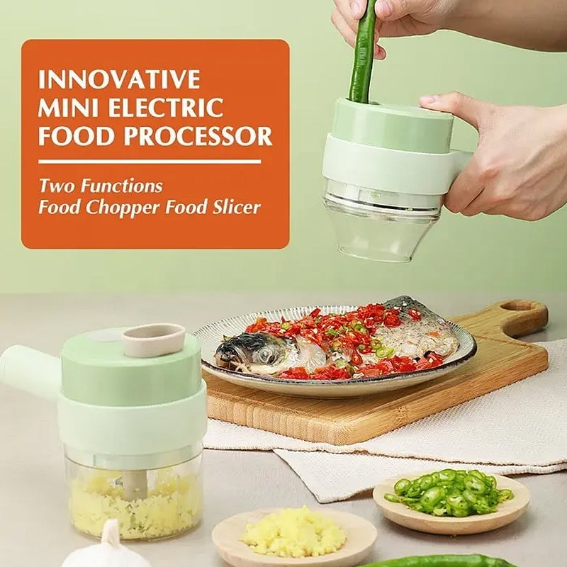 Rechargeable Hand‑Held Wireless Vegetable Cutter, Portable Mini Electric Food Chopper for Kitchen