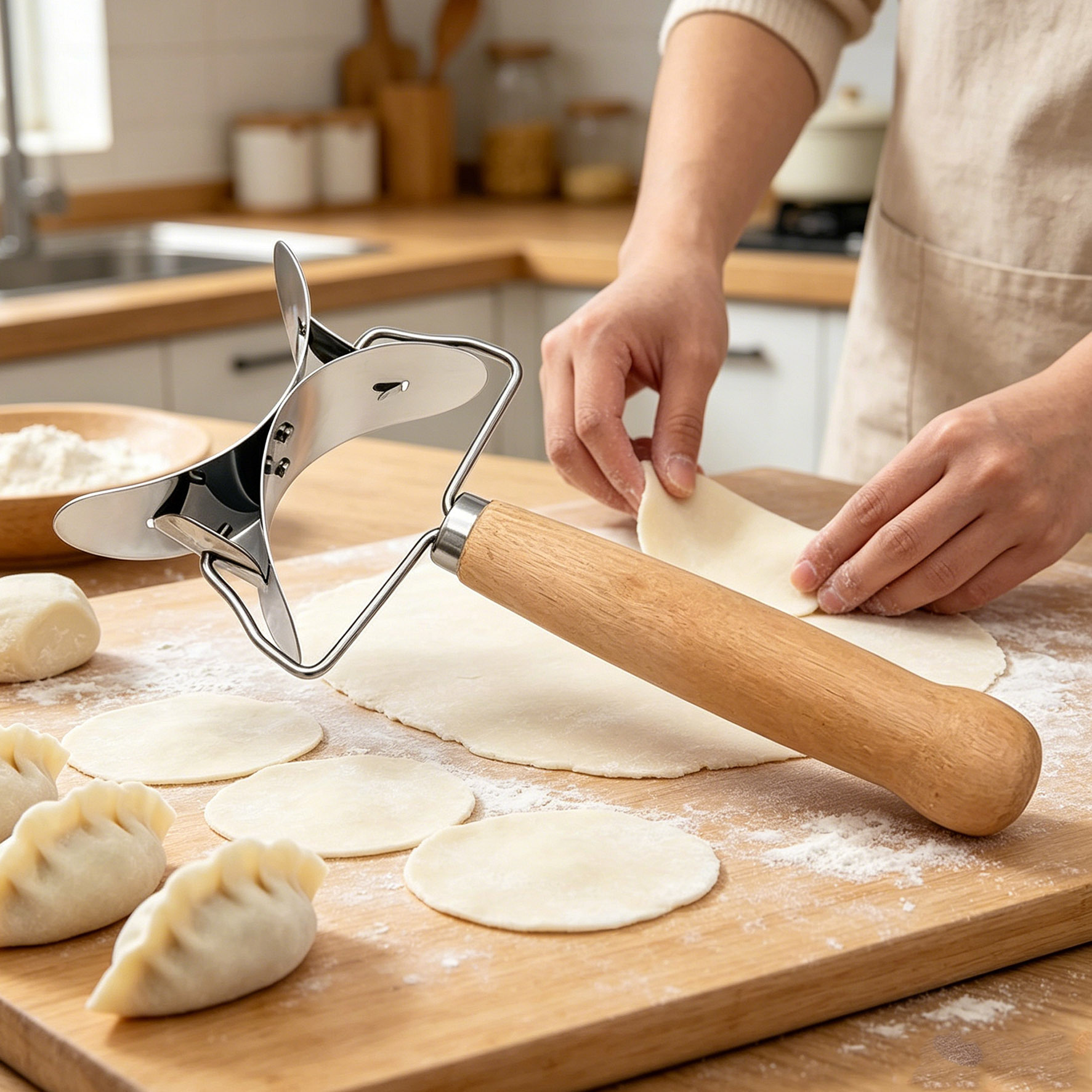 Dumpling Skin Cutter Rolling Wheel