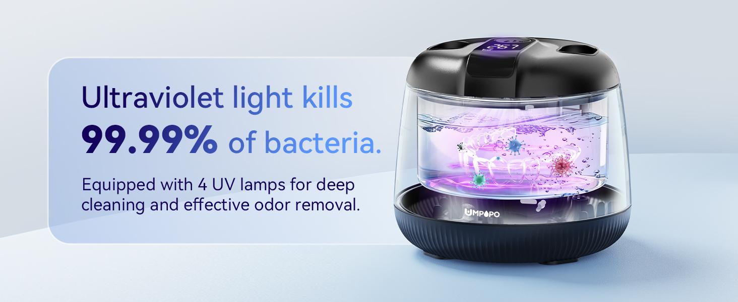 UMPOPO Ultrasonic Retainer Cleaner Machine 48kHz, Dental Cleaning Pod, Ultrasonic Retainer cleaner for Dentures, Aligners, Mouth Guards, Night Guards, Toothbrush Heads and Jewelry with 200ML Capacity UMPOPO Ultrasonic Retainer Cleaner Machine 48kHz, Dental Cleaning Pod, Ultrasonic Retainer cleaner for Dentures, Aligners, Mouth Guards, Night Guards, Toothbrush Heads and Jewelry with 200ML Capacity
