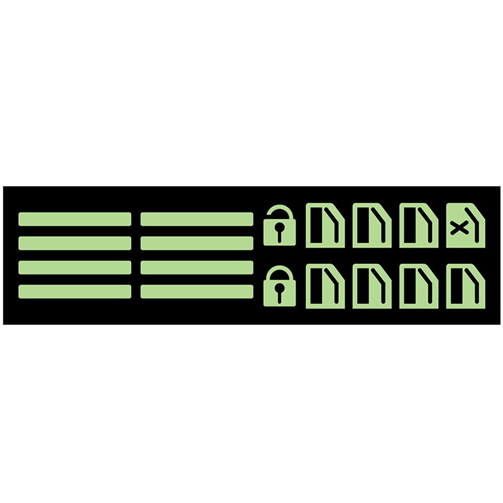 Green Fluorescent Car Window Stickers for Decor Safe and Eco Friendly Use 1 Set