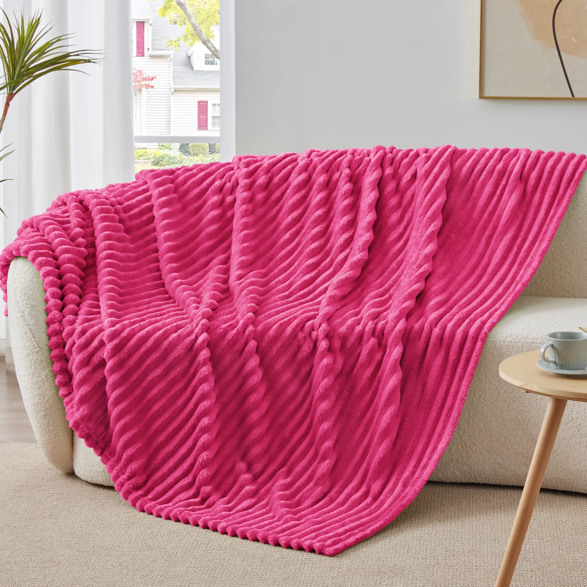 Fleece Cozy Blanket 300GSM Soft Warm Fluffy