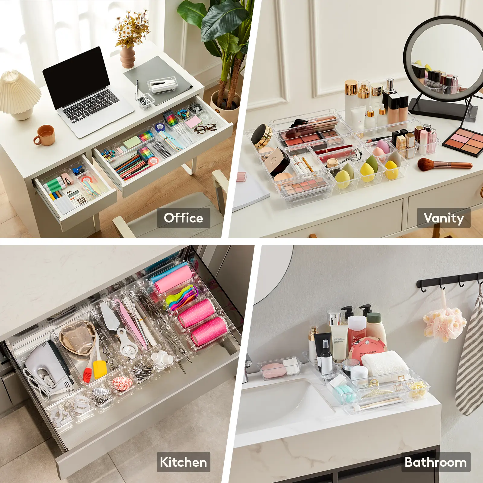 Lifewit Vanity Drawer Organizer for Makeup & Jewelry