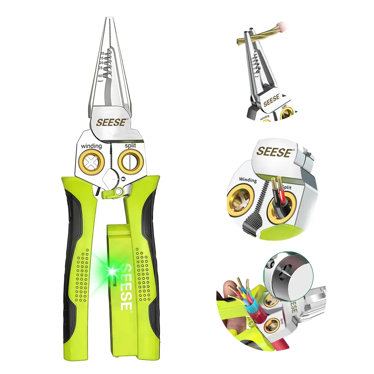 8-in-1 Wire Stripper Twister with Voltage Tester