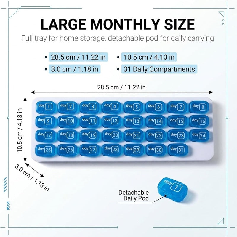 31-Day Pill Organizer Tray