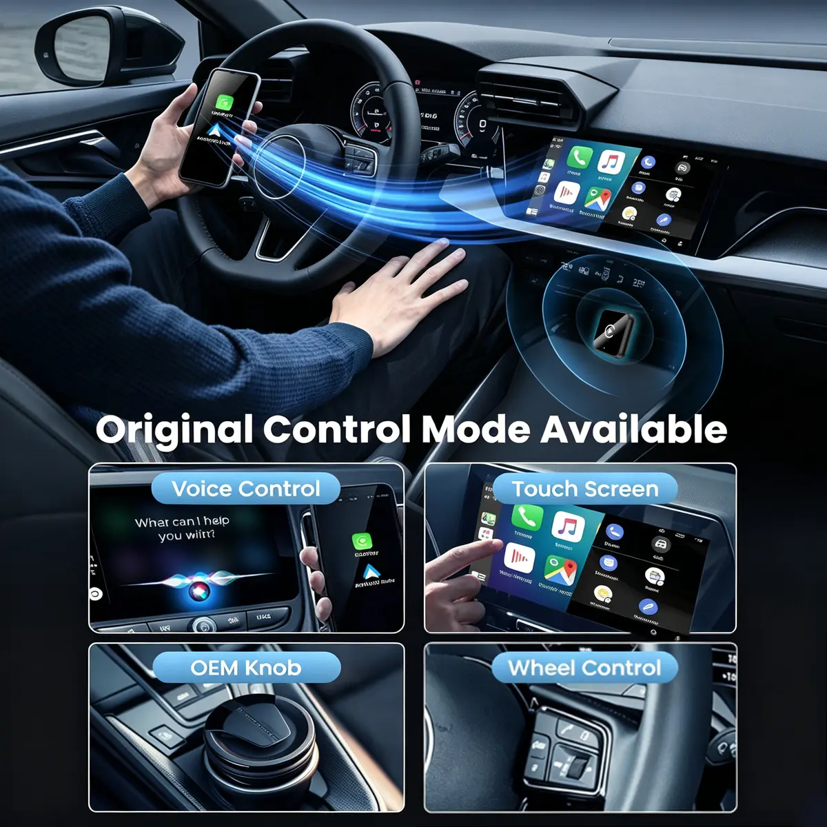 2025 Wireless CarPlay Adapter - Fast Connection & Hands-Free