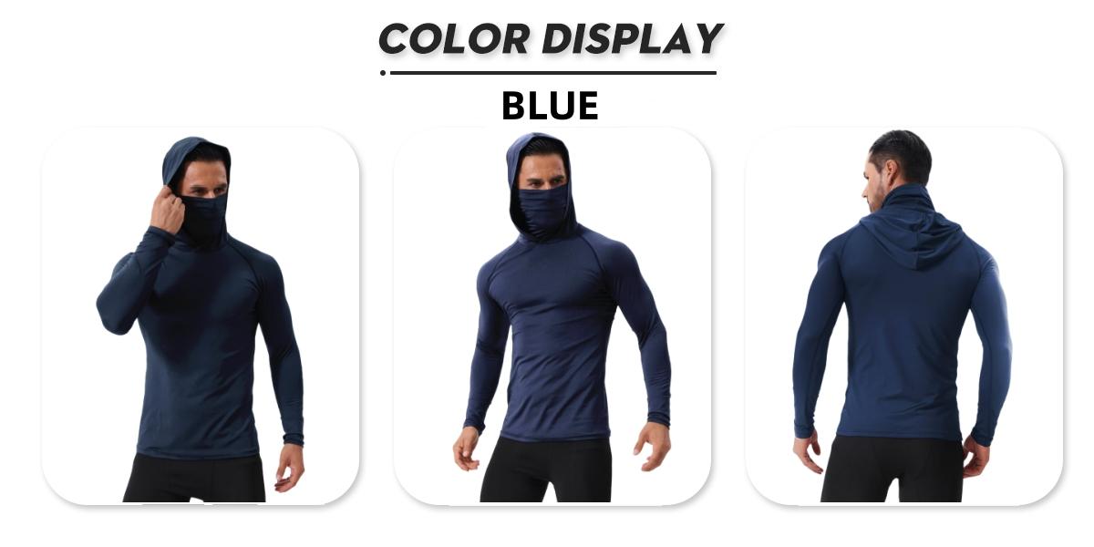 OKP 6-Piece Men's Casual Hoodie Pullovers Blue Black Light Gray Slim Fit Long Sleeve Lightweight UPF Sun Protection Soft Breathable Timeless Classic Versatile Machine Washable Comfort Multi-Occasion Wear Menswear Set  Stylish Tops summerwins