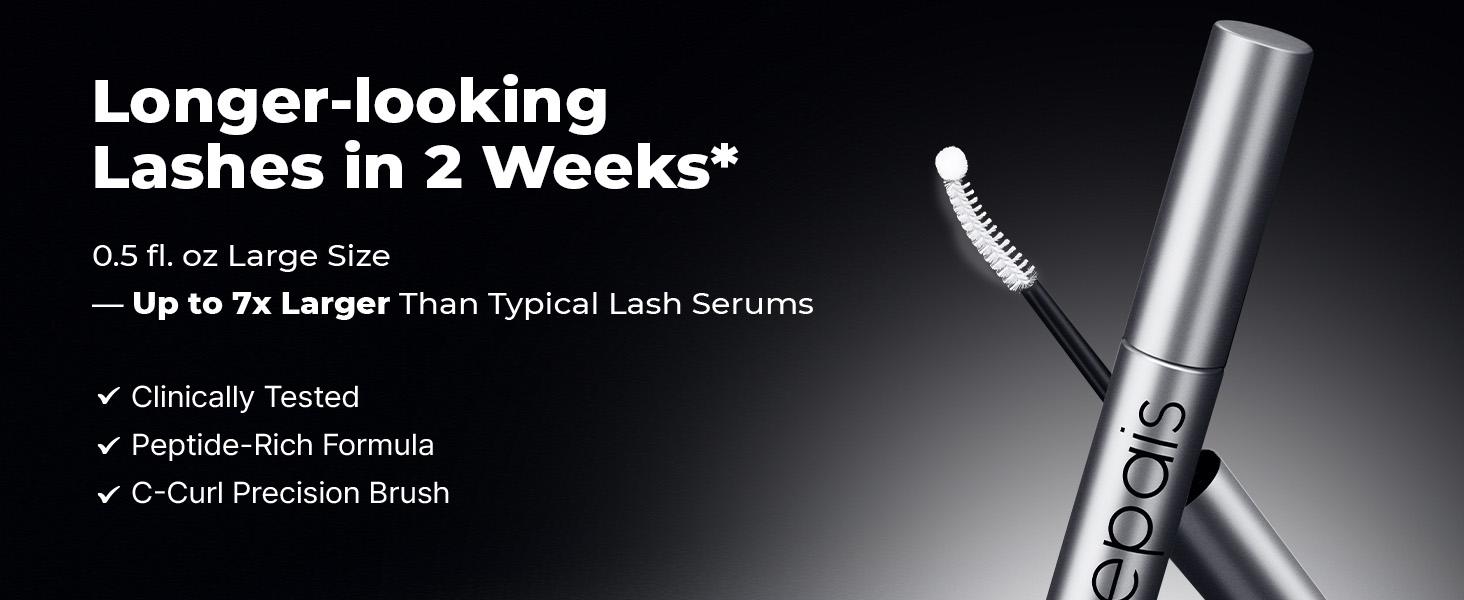 [EPAIS Official Shop] Essential Eyelash Growth Serum, Jumbo Size 0.5fl.oz - Safe & Gentle Lashes Care, Fuller, Thicker in 2 Weeks, Non-Prostaglandin
