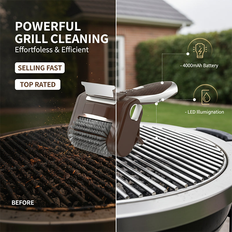 Electric Cordless Grill Cleaning Brush